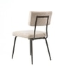 Yucca Fabric Dining Chair in Beige & White Colour