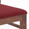 Alaine Solid Wood Dining Chair in Teak Finish & Rococo Red Colour - Set of 2