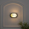 Aqua  Oval Grey Outdoor Wall Light