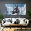 The Castle Decor Lord Shiva Wall Painting Wooden Framed 27x48 Inch (Style 9)