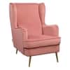 Charm Velvet Accent Chair in Blush Pink