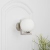 Moon Nickel & Frosted White Finish Wall Light