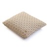 Kelly Knit Stone Cotton Cushion Cover 16X16  Inches