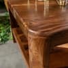 Grewa Solid Sheesham Wood Coffee Table In Provincial Teak Finish