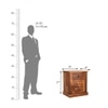 Diamond Solid Wood Bedside Table in Honey Finish