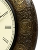 Wooden Decorative Brassfitted Round Rashi Wall Clock By Craft Tree