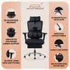 Imperia Pro Ergonomic High Back Study Chair with Headrest in Black Colour