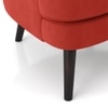 Bardot Fabric Lounge Chair in Tuscan Red Velvet Colour