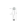 Donald Multicolour Cotton Shade Floor Lamp