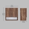 2 Doors Modular Wall Mounted Kitchen Cabinet With Organizer Shelf In Cochwood Brown Finish