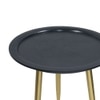 Metalsmith Solid Wood Side Table in Natural & Black Finish