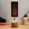 Kylie Wood Table lamp with Black cotton Shade