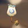 Devansh Metal Electric Wall Light in Gold Colour with Multicolor Shade Count of 1 Light