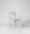 Rota Solid Wood Dining Chair in White Colour