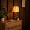 Moss Handicrafted Table Lamp in Green finish and Printed Colour