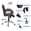 Vooilea Mid Back Executive Chair in Brown Colour
