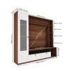 Casper Tv Unit Walnut And Frosty White 55 Inches Tv