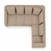 Milo Ergonomic Modular Corner Sectional Sofa 6 Seater Black Metal Legs Beige