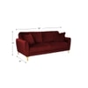 Angle Fabric Sofa (Maroon)