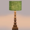 Devansh Green Jute  Table Lamp With  Wood Natural Base (7X7X21.25 Inches)-17