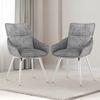 Megan Swivel Dining Chair In Grey Colour