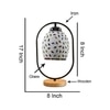 Devansh Multicolor Glass Wooden & Iron  Table Lamp -17 Inch Height  -Anb