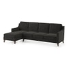 Abbey Sectional Sofa (Colour : Graphite Grey, Cushion : Hard, Seater : Left Aligned 3 Seater + Left Aligned Chaise)
