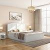 Wichita Solid Wood King Size Box Storage Bed In White Finish