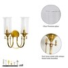 Stella Glass and Brass Doule Shade Wall Light