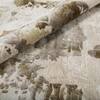 Abstract Ivory Silver Wool Silk Shaped Rug Hand Tufted Area Rug for Living Room Bedroom 6x9