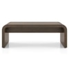 Quinn Rectangular Solid Wood Coffee Table In Danish Walnut Finish