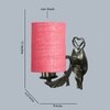 Devansh Metal Electric Wall Light in Antique Gold Colour with Pink Shade Count of 1 Light