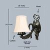 Devansh Gold Antique Wall Mounted Lamp With Off-White Cotton Shade