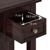 Easton Solid Wood Side Table in Mahogany Finish