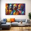 The Castle Decor Modern African Art Wall Art Set of 5 27x48 Inch