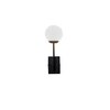 Minster Black & Frosted White Finish Wall Light