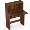 BLUEWUD Karmiya Engineered Wood Study and Computer Laptop Table for Home or Office, WFH Desk, with Multiple Storage Shelves for Books and D�cor Display for Adults Kids Students (Brown Maple)
