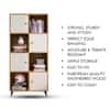 Hexa Engineered Wood Bookshelf Multipurpose Storage Rack in Giant Wood and Frosty White