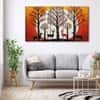 The Castle Decor Warli Art Wall Painting Wooden Framed 27x48 Inch (Style 4)
