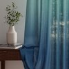 Stoa Paris Sheer Ombre Printed Door Curtain, Aesthetic Curtain with  Light Filtering Balcony,  Set of 1 Parda, DawnÆs Dream - Teal