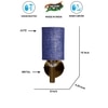 Devansh Metal Electric Wall Light in Gold Colour with Blue Shade Count of 1 Light
