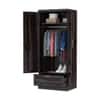 Dyson 2 Door 1 Drawer Sheesham Wood Wardrobe Cheris Walnut Finish