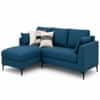 Casella 2 Seater Sectional Sofa with Left Chaise Lounge Navy