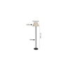 Mathew Off White Fabric Shade Floor Lamp with Black Iron Base