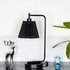 Bond Black Metal Study Table Lamp With Black Pleated Shade