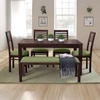 Oribi Dining Bench -Finish - Mahogany, Fabric- Avocado Green