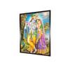Green Beige Ram Darbar Printed Framed Canvas Wall Canvas Wall Prints Set of 1 Multicolor Matte