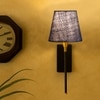 Devansh Metal Electric Wall Light in Black Colour with Blue Shade Count of 1 Light