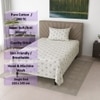 Rhea White Floral 290 TC Cotton Flat Single Size Bedsheet with 1 Pillow Cover – Threads