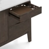 Lunar Solid Wood and Carrara White Marble Sideboard In Danish Walnut Finish